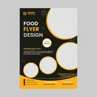 food flyer design vector