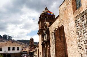 Cusco, Peru, 2015 - Church Towers And Buildings South America Cloudy Sky photo