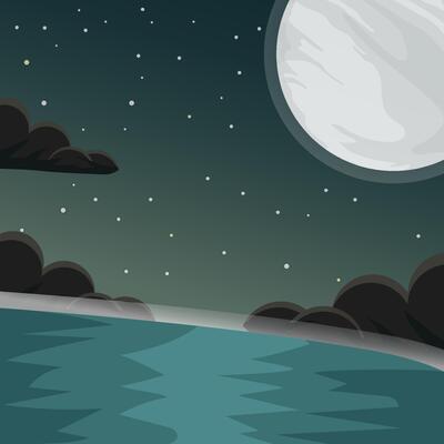 Sky background full of clouds, Illustrator drawing