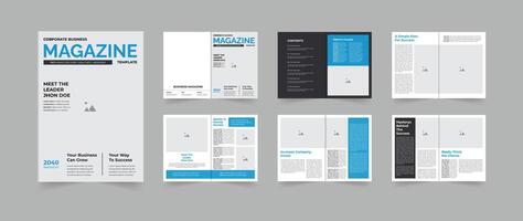 Corporate business magazine layout design this template can be used corporate business or any others purpose vector