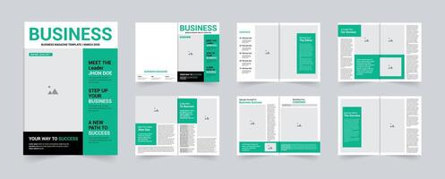 Modern Business Magazine template design with creative layout A4 size vector