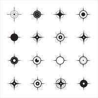 Aesthetic y2k icons. Cool Sparkle Icons Collection. Shine Effect Sign Vector Design. Set of Star Shapes. Magic Symbols.