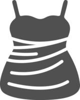 Evening dress icon. Evening dress on a white background. Element for style and fashion vector