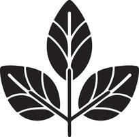 rama icono con hojas en un blanco antecedentes. naturaleza elemento vector