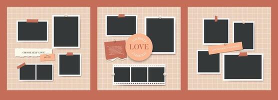 Moodboard creative template collage vector