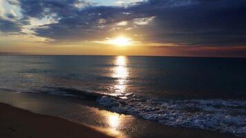 Panoramic beach landscape. Inspire tropical beach seascape horizon video