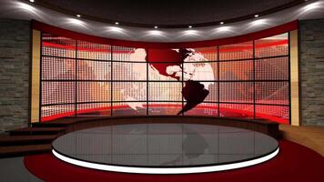 Nyheter TV studio uppsättning 43 virtuell grön skärm bakgrund slinga video