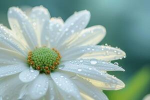 AI generated Capturing the Freshness and Beauty of Flowers in Nature Adorned with Dew Drops photo