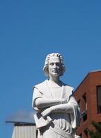 Boston, MA, 2008 - Waist Up View Of Marble Statue Of Christopher Columbus photo