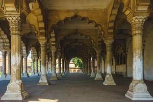 agra fuerte diván yo soy, salón de público audiencia, en agra, India foto