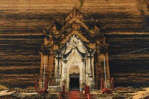 Mingun Pahtodawgyi pagoda, an incomplete monument stupa in Mingun, myanmar burma photo