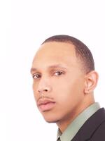 Young black man portrait in business suit photo