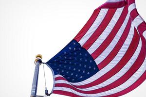 Stylized Image of Unites States Flag Pole photo