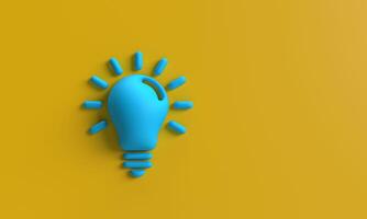 lámpara bombilla azul amarillo color antecedentes fondo de pantalla Copiar espacio creativo idea genio educación estudiar aprendizaje brillante solución tecnología energía poder imaginación negocio estrategia pensar Encendiendo foto