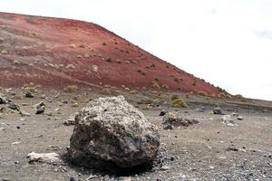 Volcanic landscape in Timanfaya national park on Lanzarote, Canary Islands, Spain. photo