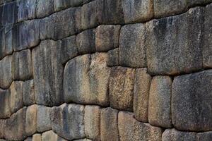 Machu Picchu, Peru, 2015 - Detail Of Inca Stone Wall Machu Picchu Peru South America photo