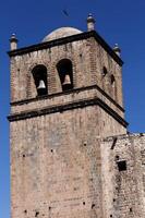 Cusco, Peru, 2015 - Brick Bell Tower South America Blue Sky photo