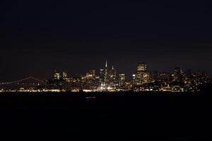 Sausalito, CA, 2011 - San Francisco City at night from across bay photo