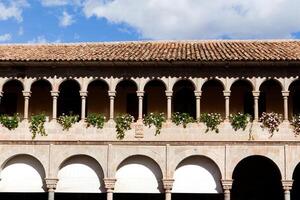 Cusco, Peru, 2015 - Architectural Detail Of Arches And Tile Roof photo