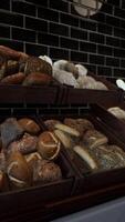 Assorted Bread Display in a Filled Display Case video