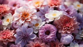 ai generado un vibrante ramo de flores de multi de colores flores trae belleza a naturaleza generado por ai foto