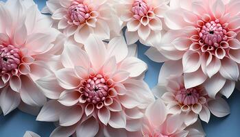 AI generated Vibrant colored petals create a beautiful floral pattern in nature generated by AI photo
