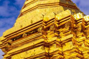 Golden Wat Phra That Doi Suthep temple temples Chiang Mai Thailand. photo