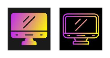 icono de vector de computadora de escritorio