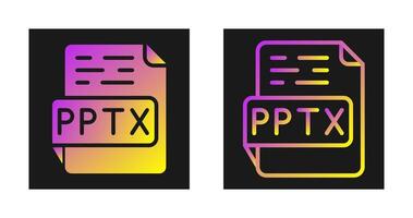 pptx vector icono