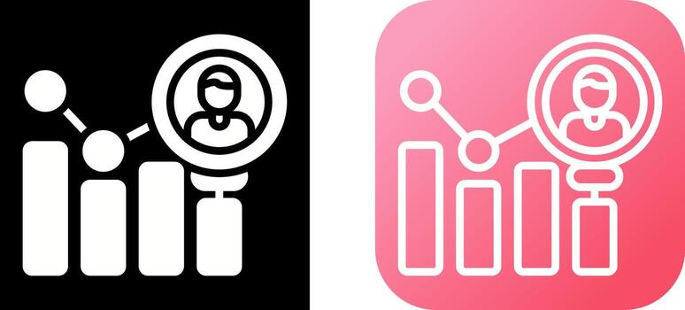 cliente analítica vector icono