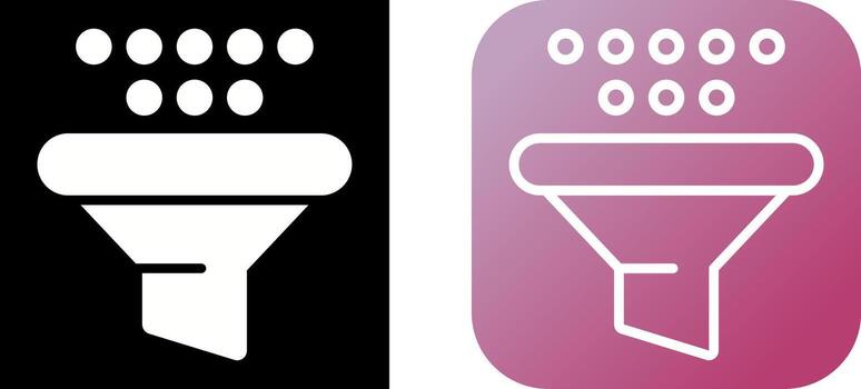 icono de vector de filtro