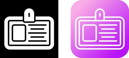 icono de vector de tarjeta de identificación