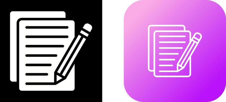 icono de vector de edición de documento