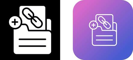 Document Insert Link Vector Icon