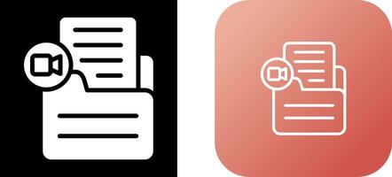 Document Insert Video Vector Icon