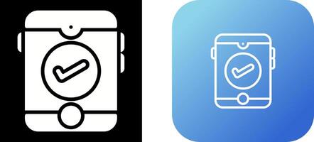 teléfono inteligente con marca de verificación vector icono