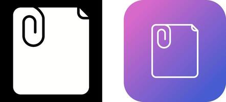 Paperclip with paper Vector Icon