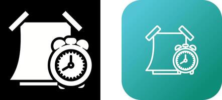 Sticky note with alarm clock Vector Icon