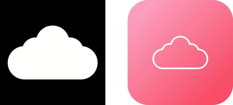 icono de vector de nube