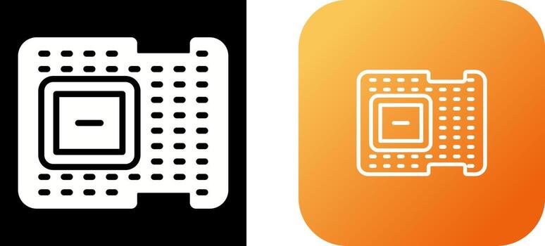 icono de vector de procesador