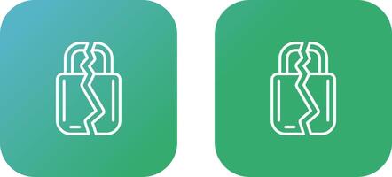 Brocken Padlock Vector Icon