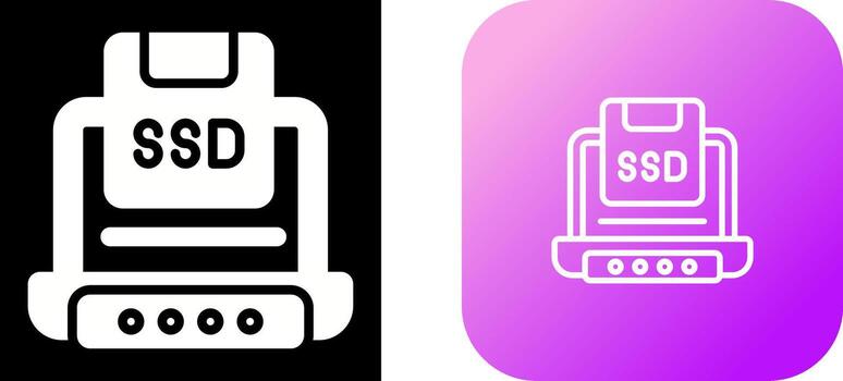 sólido estado conducir vector icono