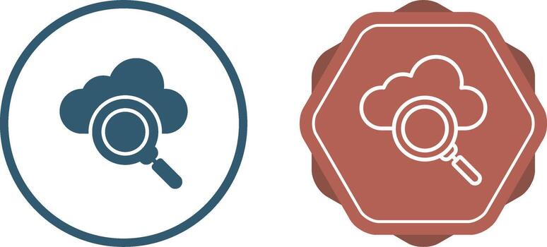 icono de vector de servidor de nube