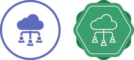 Cloud Collaboration Vector Icon