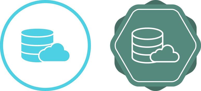 icono de vector de base de datos en la nube