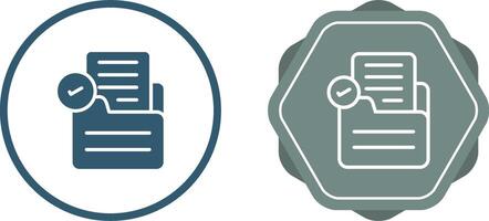 Document Check Vector Icon