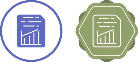 Document Insert Graph Vector Icon