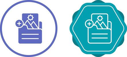 Document Insert Image Vector Icon