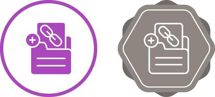 Document Insert Link Vector Icon