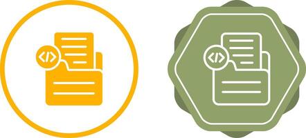 Document Insert Code Vector Icon